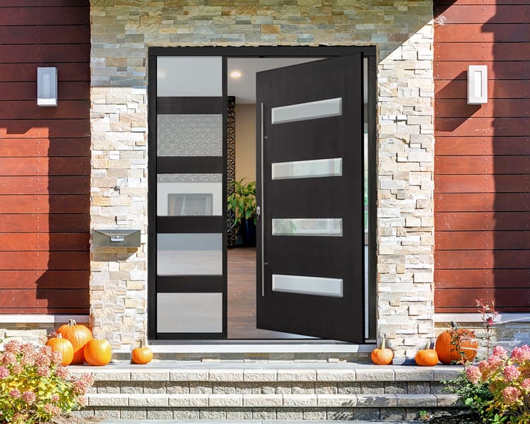 A modern front door will increase the curb appeal of your Okanagan home