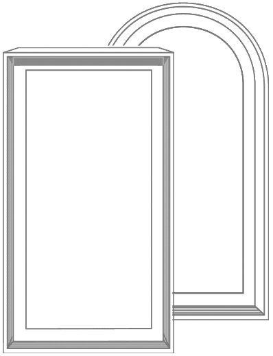 Drawing of a picture window by Milgard, available from Adera Windows