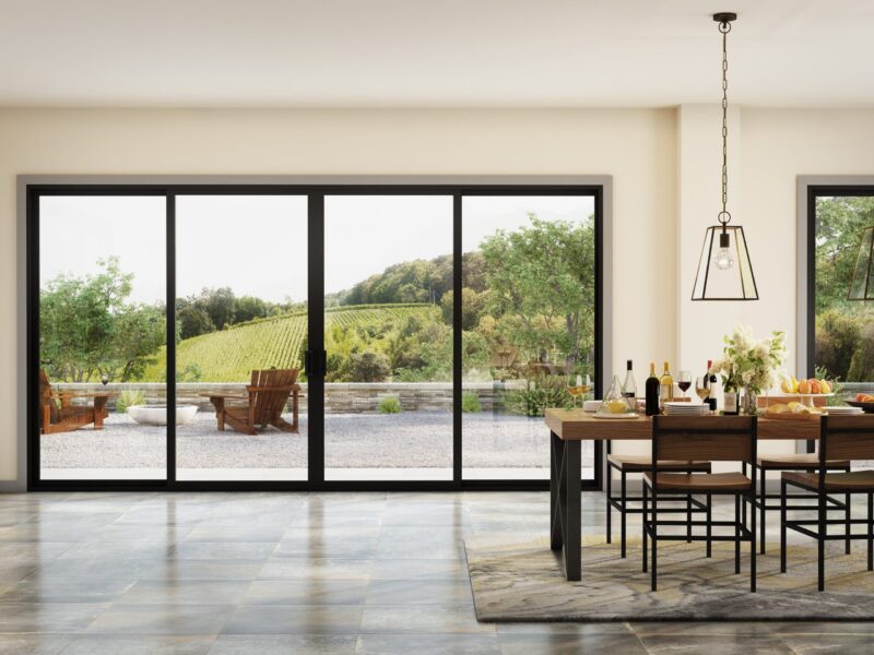 Trinsic Series V300 Patio Door in Black