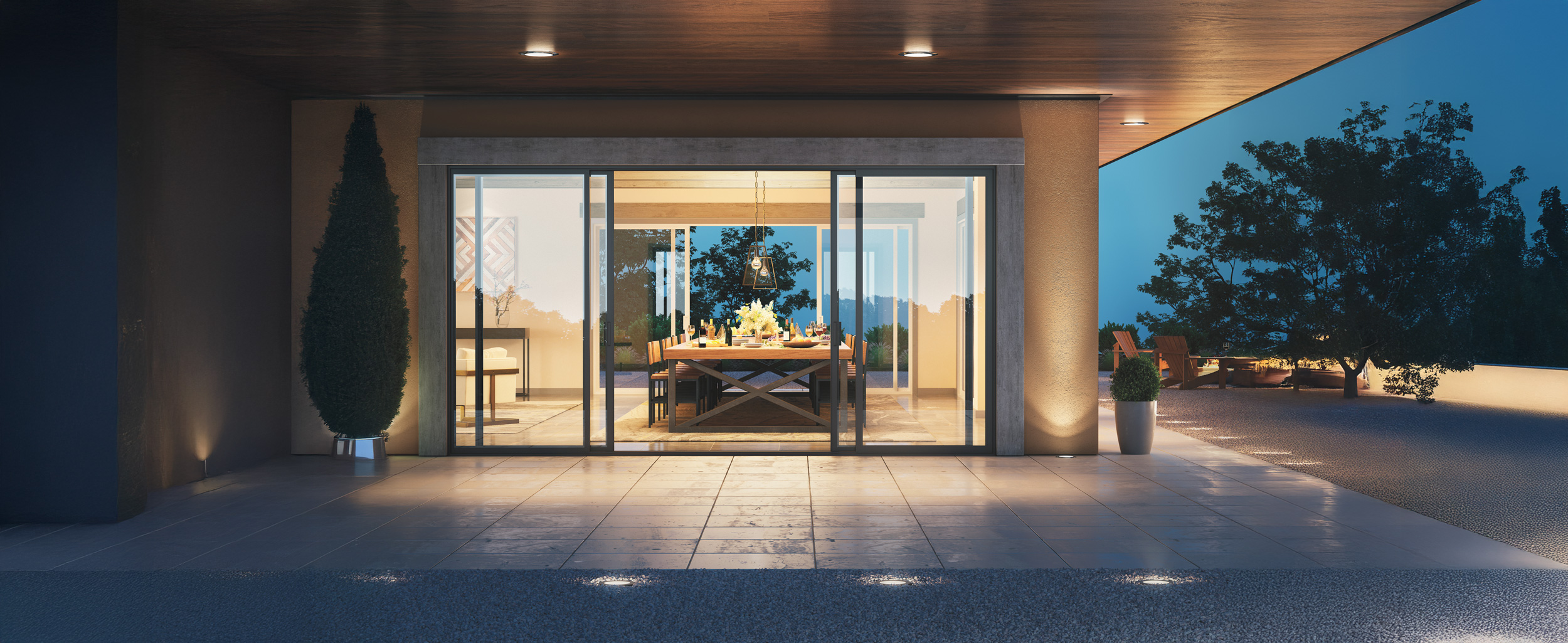 Open patio door at a home in the Okanagan.