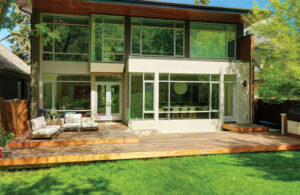 Large windows on a residential home