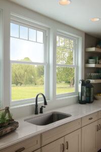 Large windows in a Kelowna kitchen