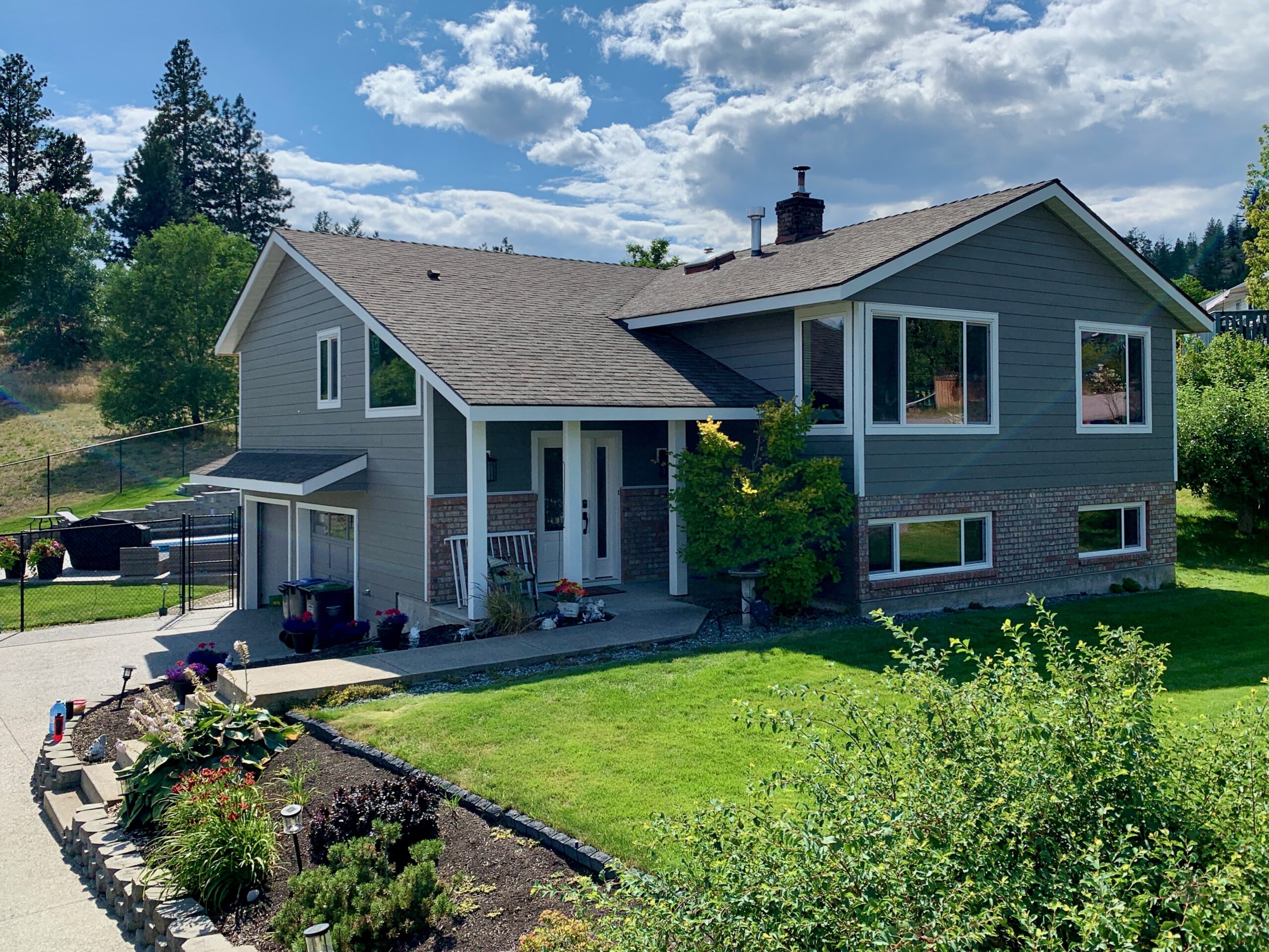 Upgraded windows on a home in the Okanagan by Adera.